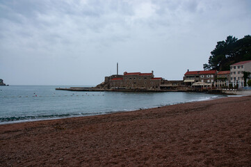 Obraz premium View on the fortress in Petrovac, Montenegro.