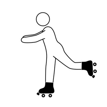 Roller skating, contour