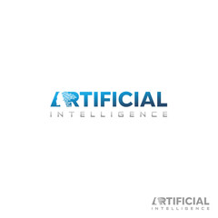 ARTIFICIAL INTELLIGENCE Wordmark Logo - Artificial Intelligence symbol at the letter A, and R.