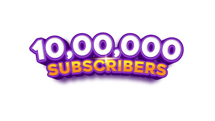 10,00,000 subscribers thank you vector banner. 1 Million subscribers thank you vector banner. Thank you 1000K subscribers . subscribe banner.