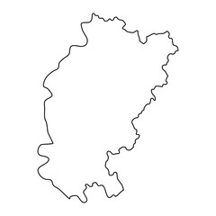Kosovo Pomoravlje district map, administrative district of Serbia. Vector illustration.