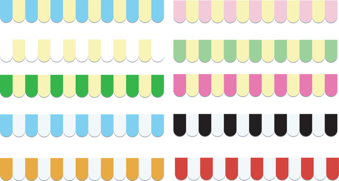 set of  toldos  pastels 