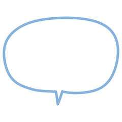 Hand Drawn Blue Speech Bubbles 