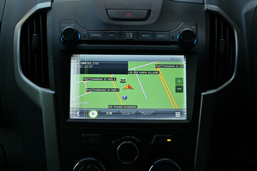 Rear view monitor for reversing system Car display and rear view camera parking assistant car navigation.