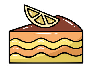 Hand drawn Dessert Cake Illustration
