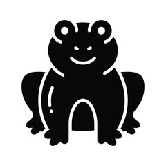 An amazing vector of frog in editable style, isolated on white background