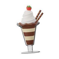 Ice Cream Mug  3D Illustrations