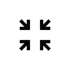 Obraz premium Arrow radial inside vector. Circle inward