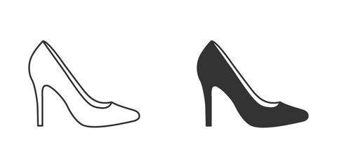 Women's slipper icon. Vector illustration.