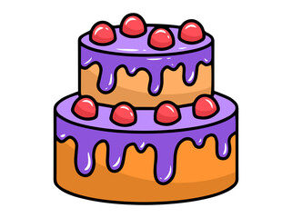 Hand drawn Delicious Cake Illustration
