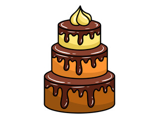 Hand drawn Delicious Cake Illustration
