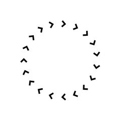 Spin arrow circle. Recycle arrown round frame