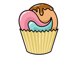 Hand drawn Delicious Cake Illustration

