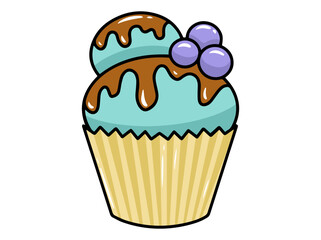 Hand drawn Dessert Cake Illustration
