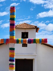 colorful houses on a sky