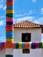 colorful houses on a sky