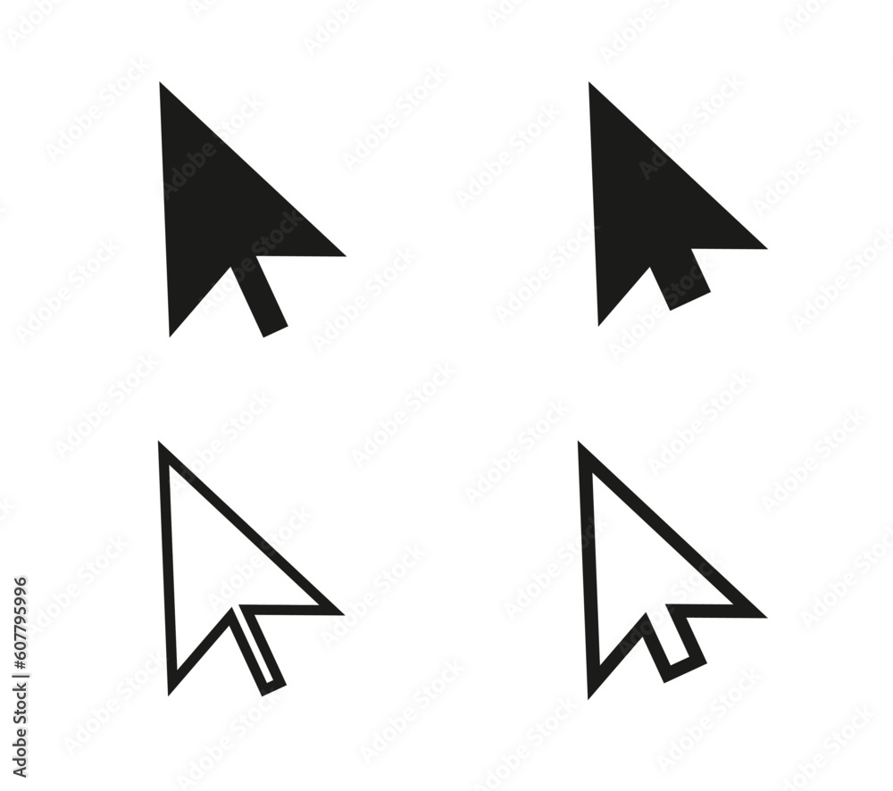 Poster cursor icon arrow . web mouse poiner click symbol