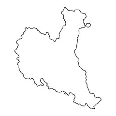 Zajecar district map, administrative district of Serbia. Vector illustration.