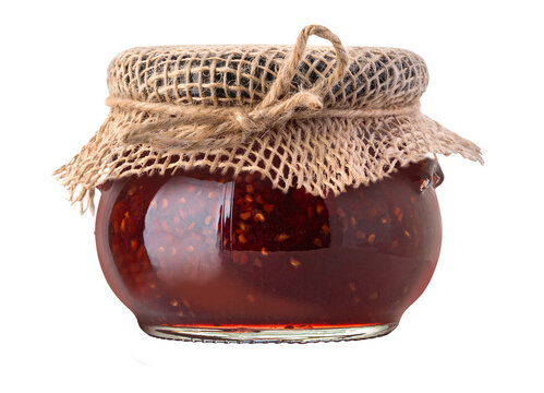 jam in a jar tied with a rope