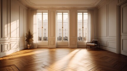 Obraz premium Interior of an empty spacious apartment