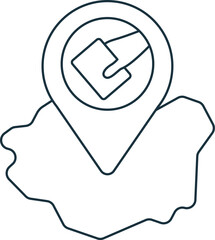 Constituency icon. Monochrome simple sign from election collection. Constituency icon for logo, templates, web design and infographics.