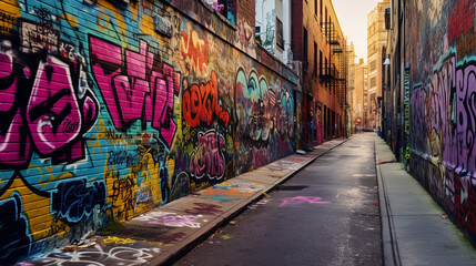 Fototapeta na wymiar Graffiti on the wall in the street !