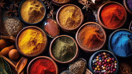 Obraz na płótnie Canvas Traditional spices. Generative AI
