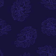 Blue Paisley abstract Seamless Pattern Design