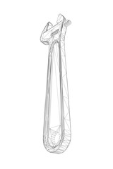 Vector illustration of adjustable wrench. Repair tools icon isolated on white background. Vector illustration..