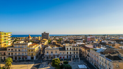 Obraz premium Aerial View of Avola, Syracuse, Sicily, Italy, Europe