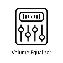 Volume Equalizer  Vector  outline Icon Design illustration. User interface Symbol on White background EPS 10 File