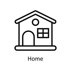 Home Vector  outline Icon Design illustration. User interface Symbol on White background EPS 10 File