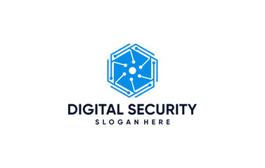 digital security circuit logo design