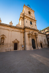 Fototapeta premium View of the Avola Cathedral, Syracuse, Sicily, Italy, Europe