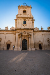 Fototapeta premium View of the Avola Cathedral, Syracuse, Sicily, Italy, Europe