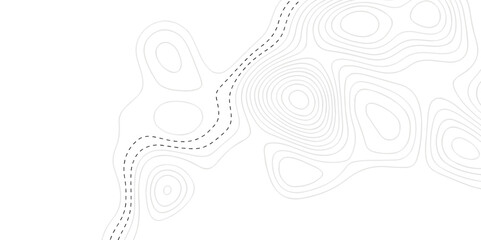 Topographic map background geographic line map with elevation assignments. The black on white contours vector topography stylized height of the lines map.