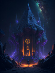 Old Gods temple. AI generated illustration