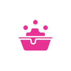 Naklejka premium Bath Bathtub Dog Solid Icon