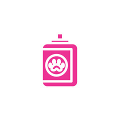 Cream Dog Bottle Solid Icon