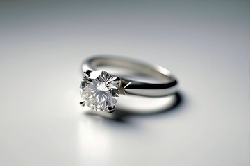 Diamond wedding ring on velvet, luxury ring, Jewelry precious stone (Ai generated)