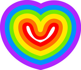 Obraz premium Pride LGBT heart icon design. Lesbian guy bisexual transgender concept love symbol. Vector illustration.