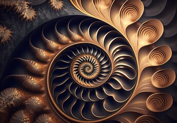 Abstract fractal. Fractal art background for creative design. Creative illustration for design, Generative AI