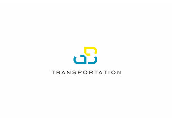 Template logo design solution with letters J F B for sea transportation company