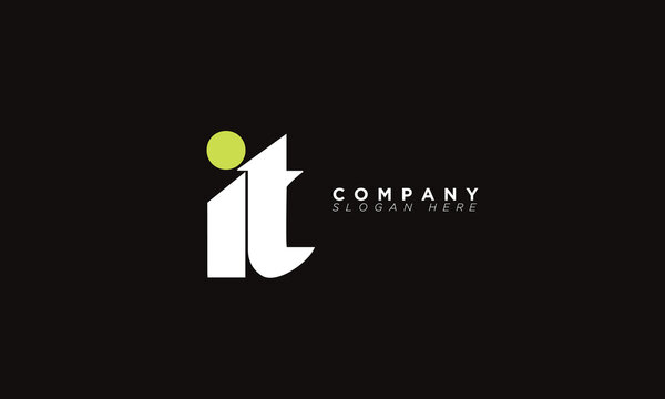 IT Alphabet letters Initials Monogram logo TI, I and T