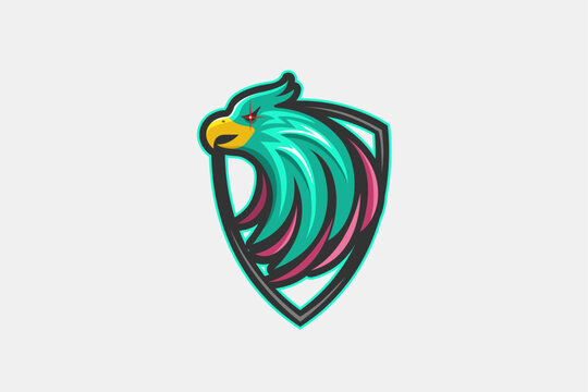 Illustration vector graphic of eagle head character emblem. Good for logo