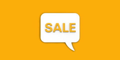 Notification of the promotion. Collection sale. Seasonal sale. Profit. Inscription sale. Horizontal image. 3D image. 3D rendering. Banner for insertion into site.