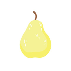 Sweet pear on white background