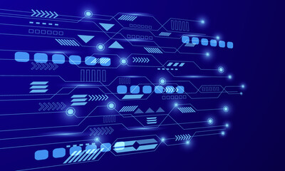 blue circuit lines connecting networking technology hi tech abstract background copy ep10-01