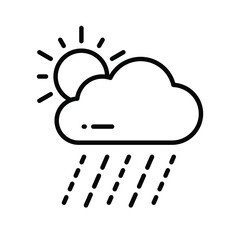 An editable icon of rainy cloud in modern style, ready to use vector