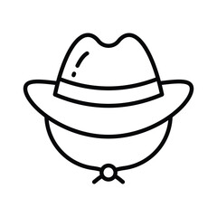An amazing icon of hat in editable style isolated on white background